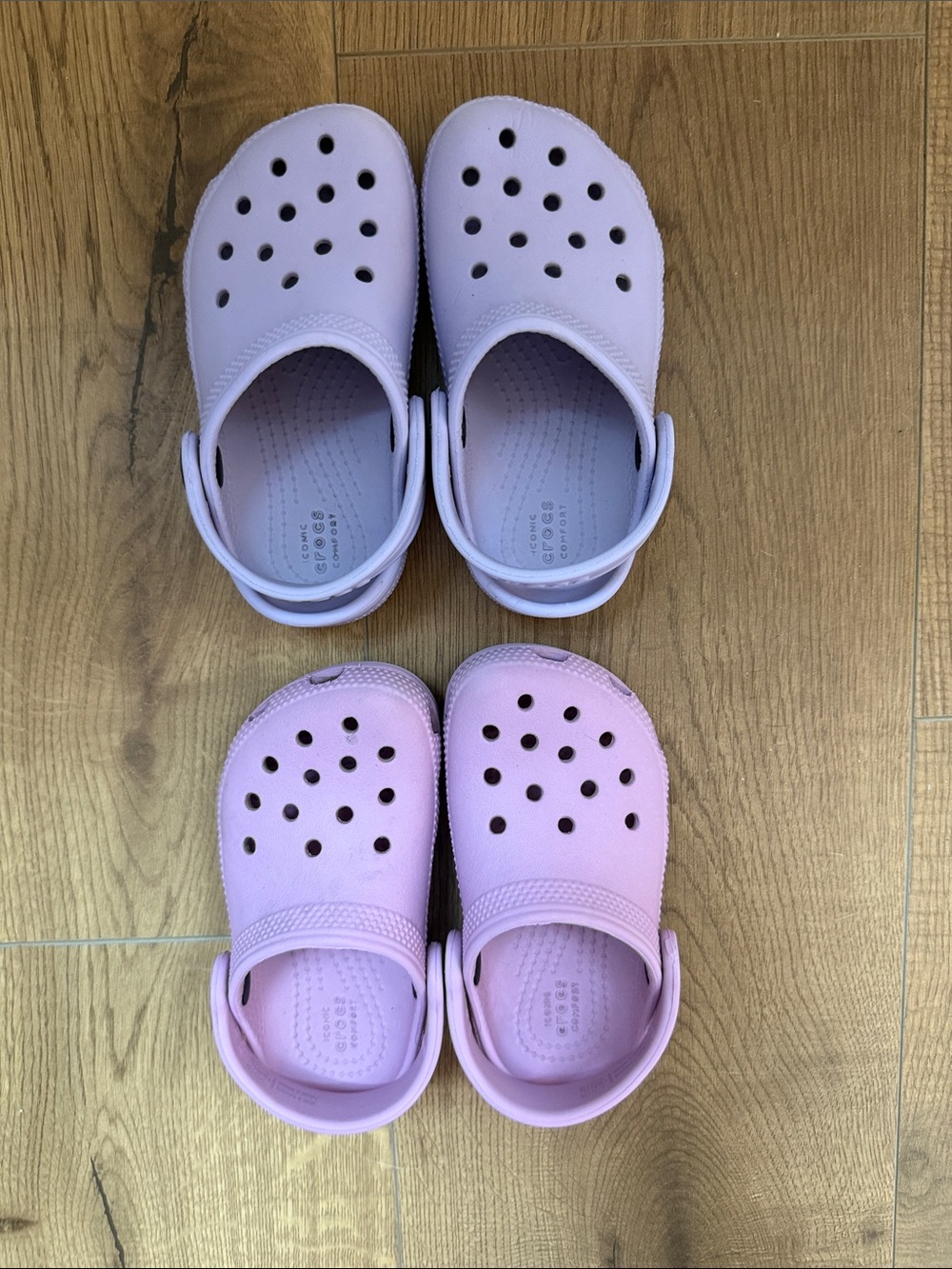 CROCS Kids Lavender and Light Purple Classic Clogs